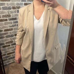 INC international concepts XL tan suit blazer